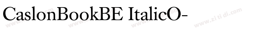 CaslonBookBE ItalicO字体转换